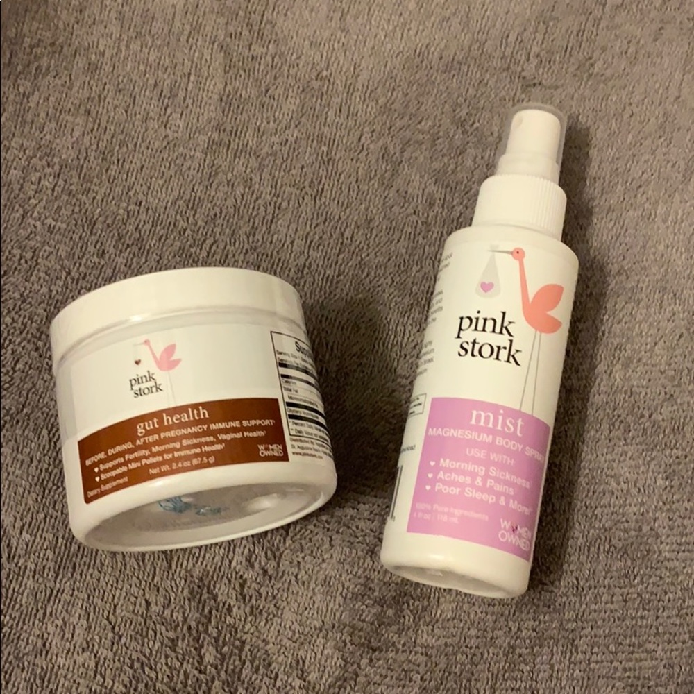 New never used Pink Stork products!